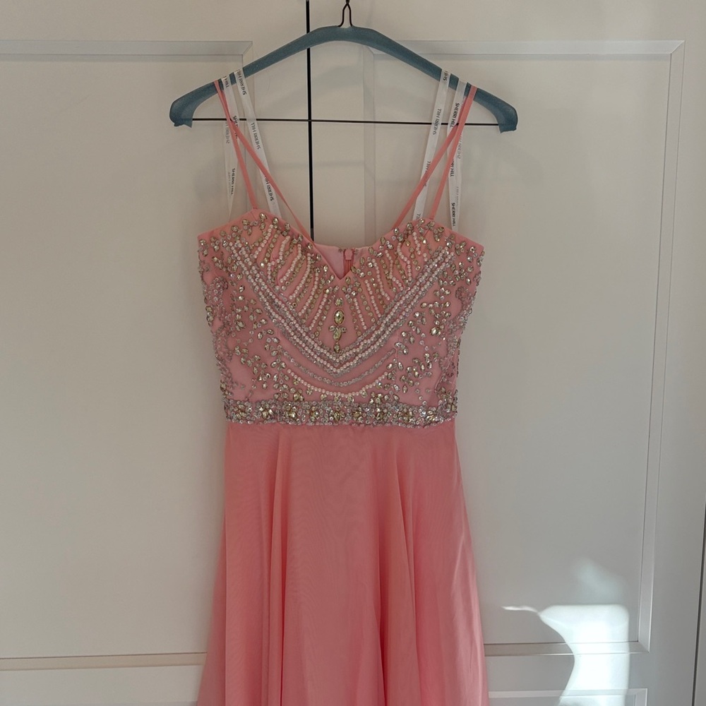 Sherri Hill Pink Beaded Dress